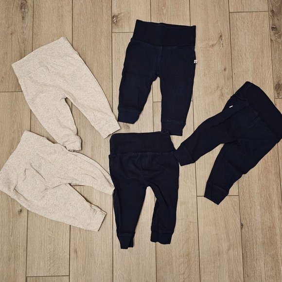 Petit Lem Other - Petit Lem Pants 6 Month - (2) Heather (2) Navy - Set of 4 - Excellent